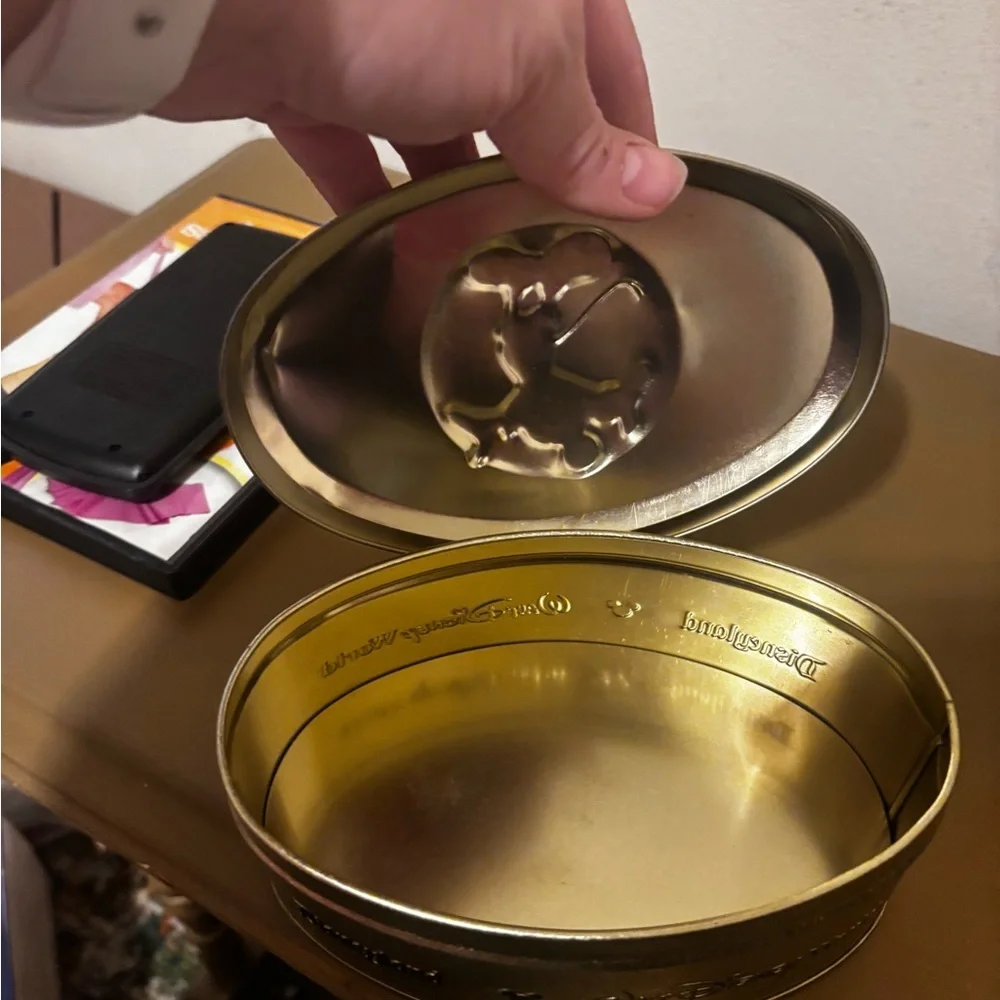 Disney Gold Tin with Mickey's Chocolate Truffle Meltaways